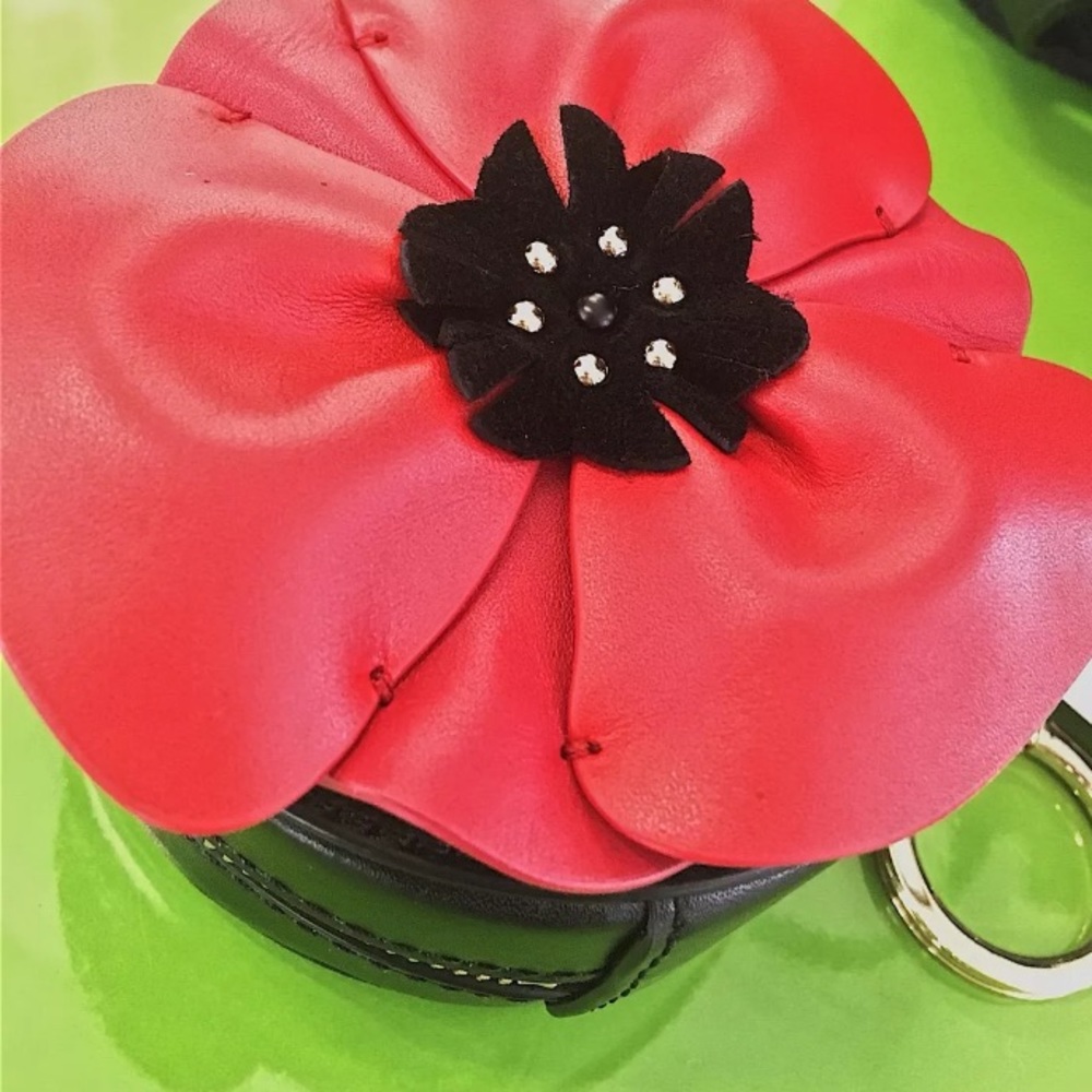 Kate spade OH la la Poppy red black coin purse NWT - Picture 3 of 8